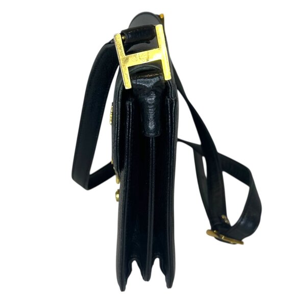 MCM Black and Gold Crossbody Bag with Structured Design - Picture 4 of 11